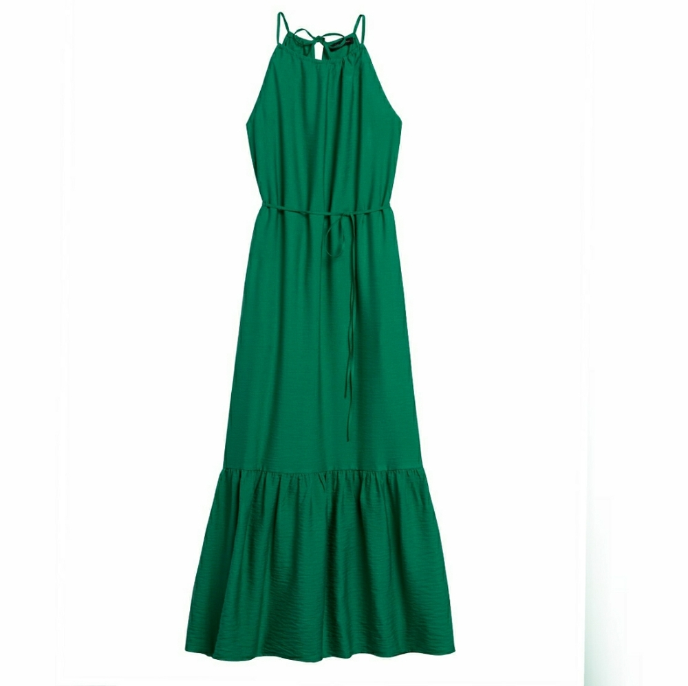 Halter Maxi Dress in Kailua Green